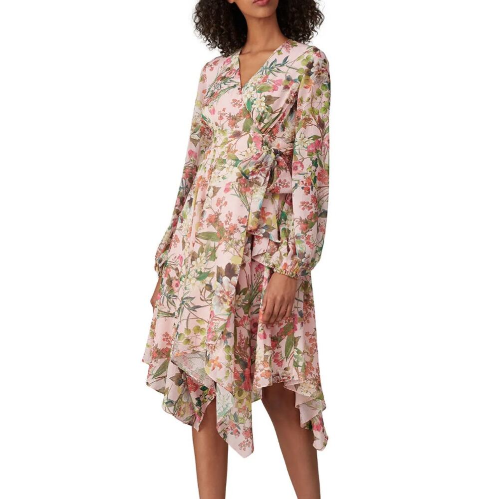 Jay Godfrey Eldon Dress, Pink Floral Pattern, Size 14, 395$